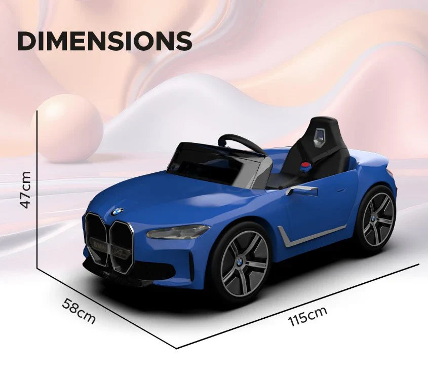 EMotorad BMW i4 Ride-On Car for Kids-(Blue)