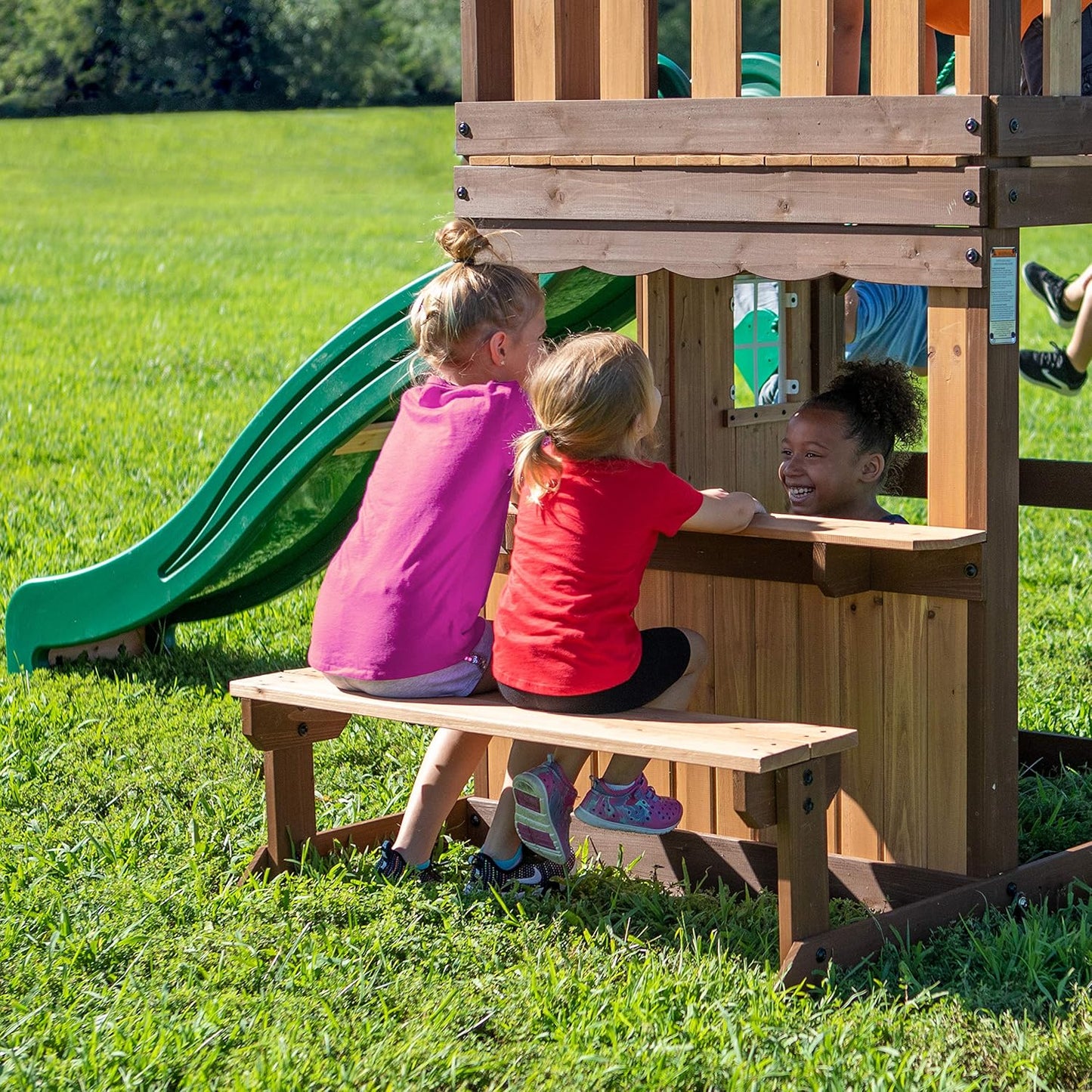 Lakewood Play Tower with Swings and Slide