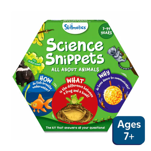 SKILLMATICS Flash Cards Science Snippets Kit | All About Animals (ages 7+)