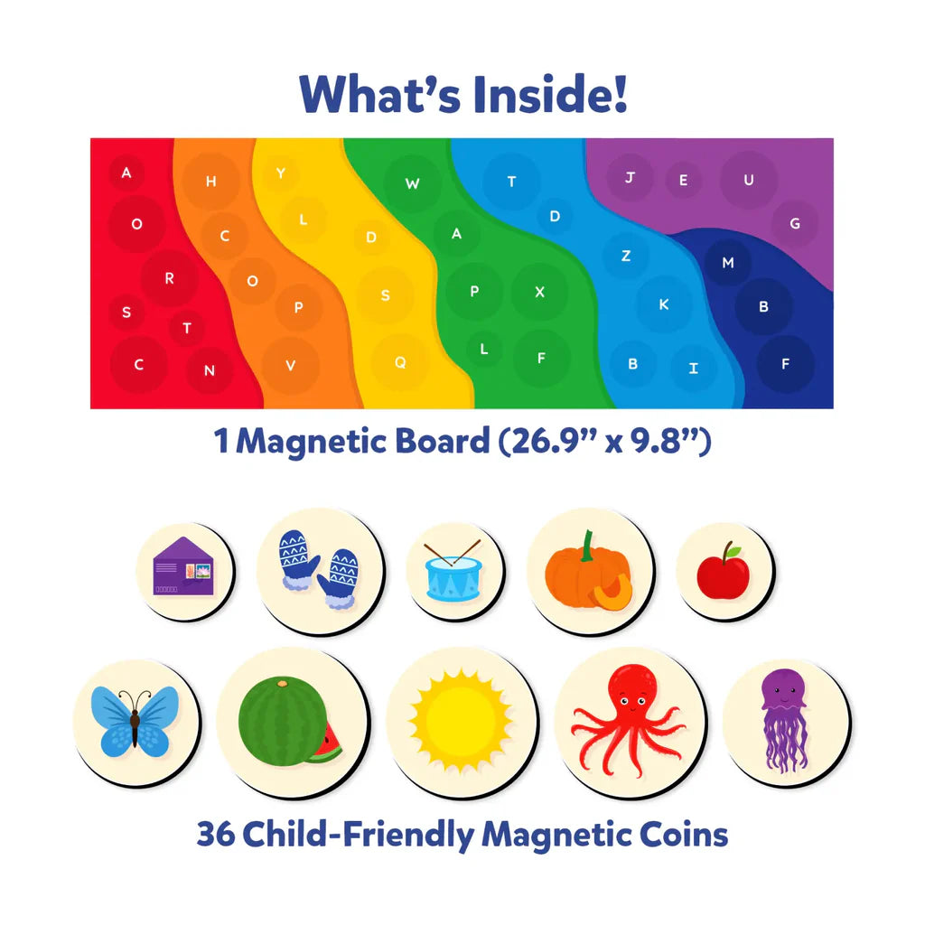 SKILLMATICS Alphabet Rainbow | Magnetic Matching Activity (ages 3-6)