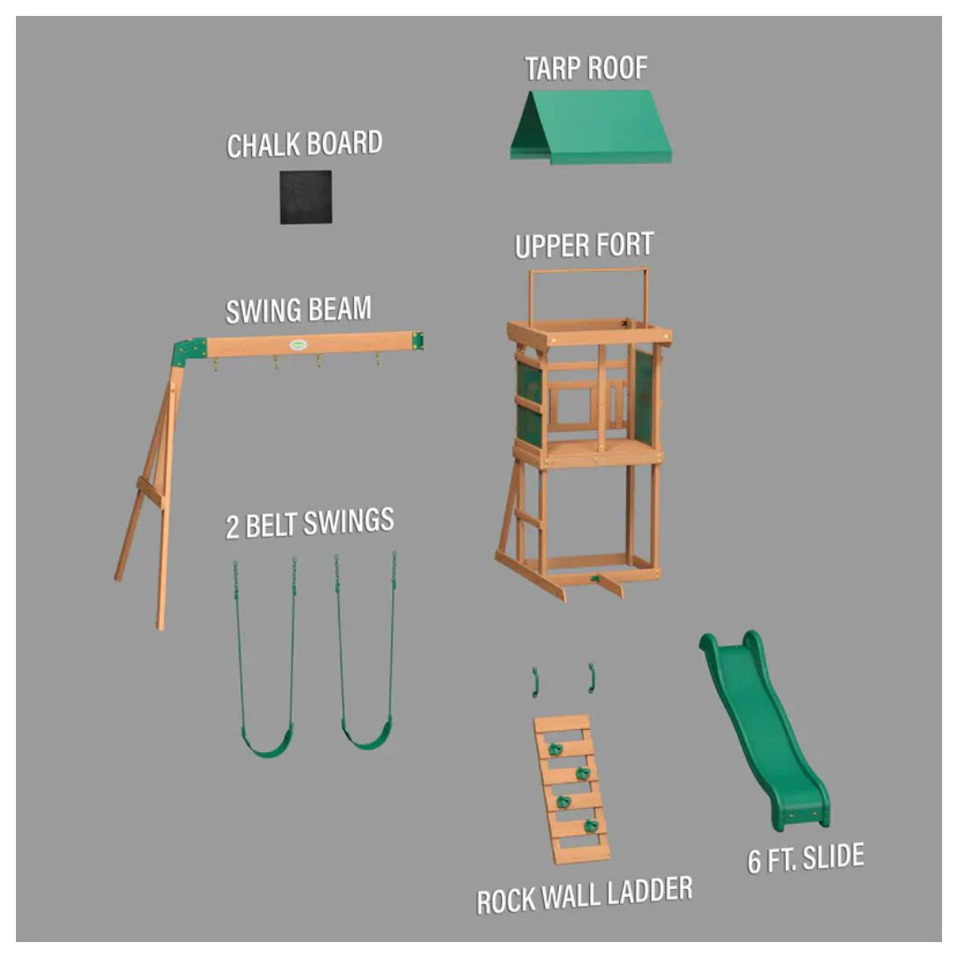 Buckley Hill Playtower with Swing and Slide