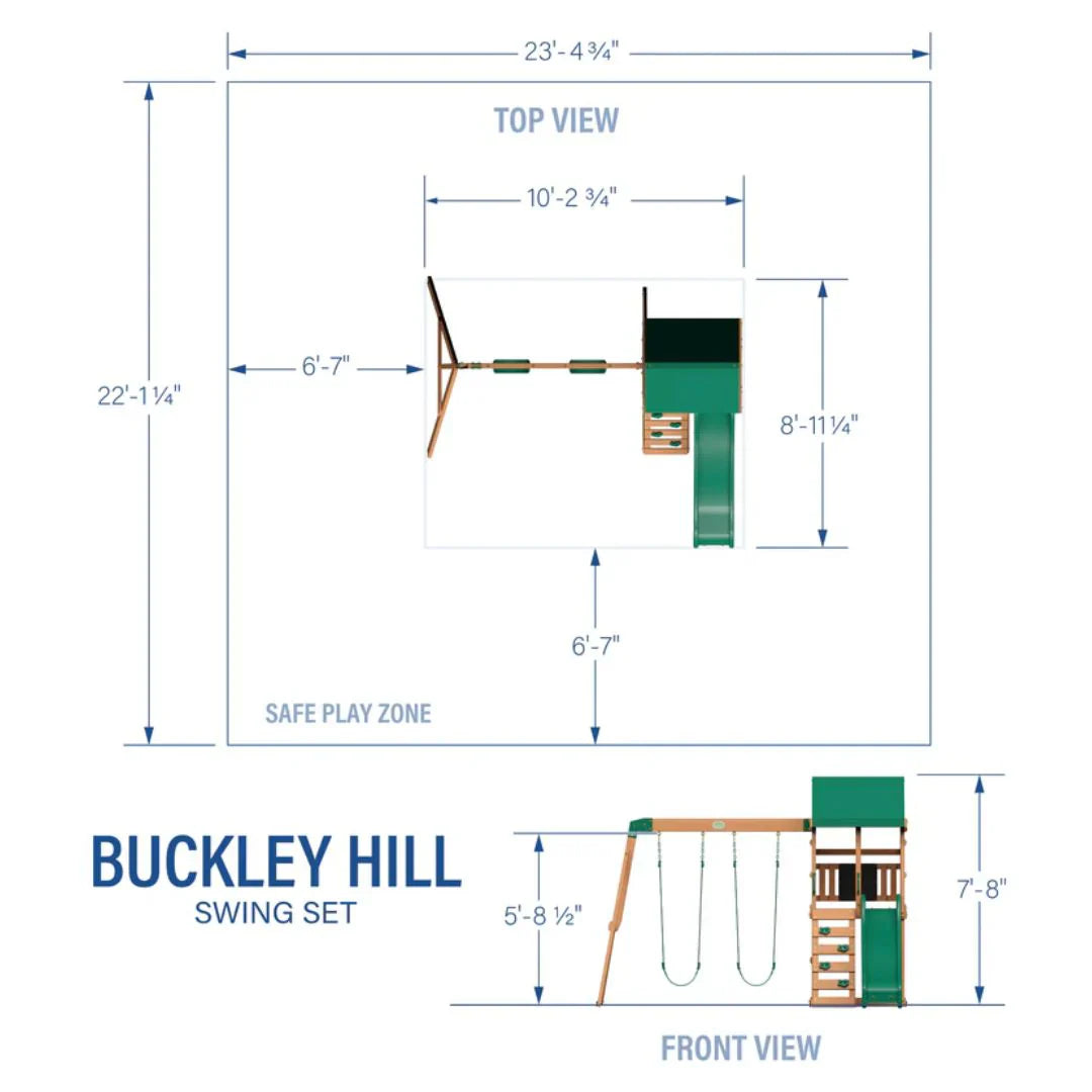 Buckley Hill Playtower with Swing and Slide
