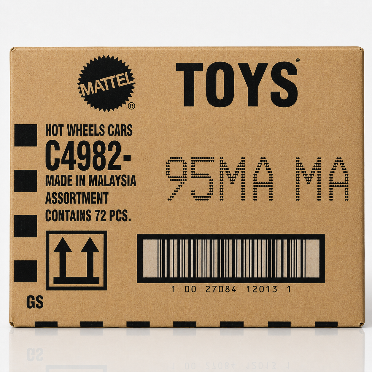 Hot Wheels Mainline Factory Sealed Case 72 Pcs – 95MA MA Assortment Die-Cast Cars Master Carton