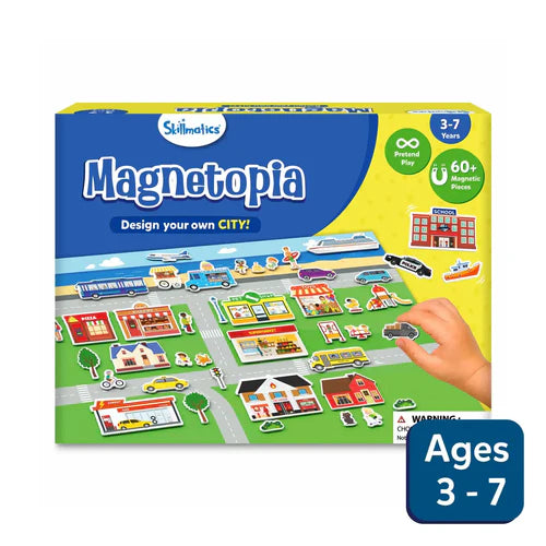 SKILLMATICS Magnetopia - Design Your City | Interactive Pretend Play Set (ages 3-7)