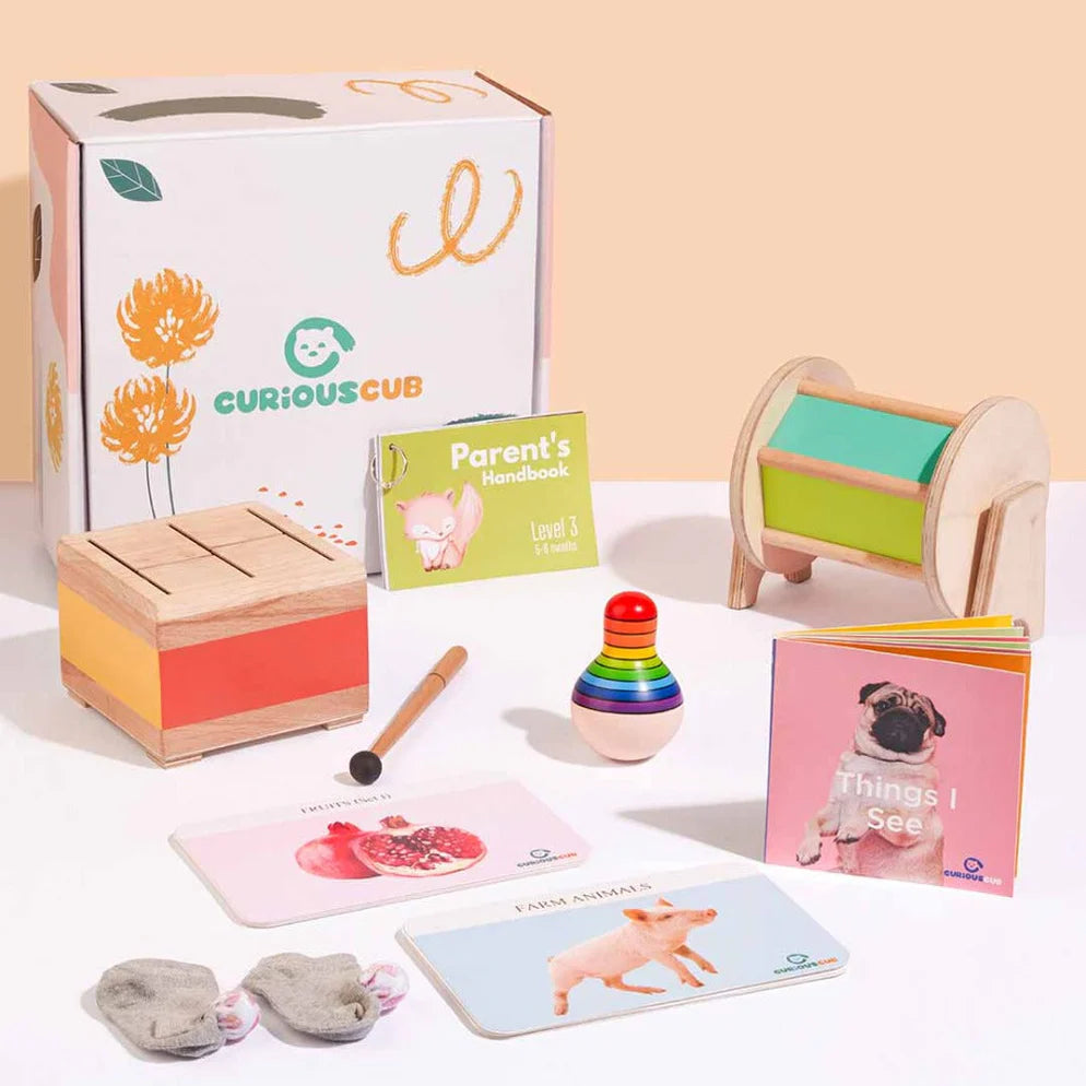 Curious Cub Montessori Box- 5 Months + (Level- 3) - Multi Color