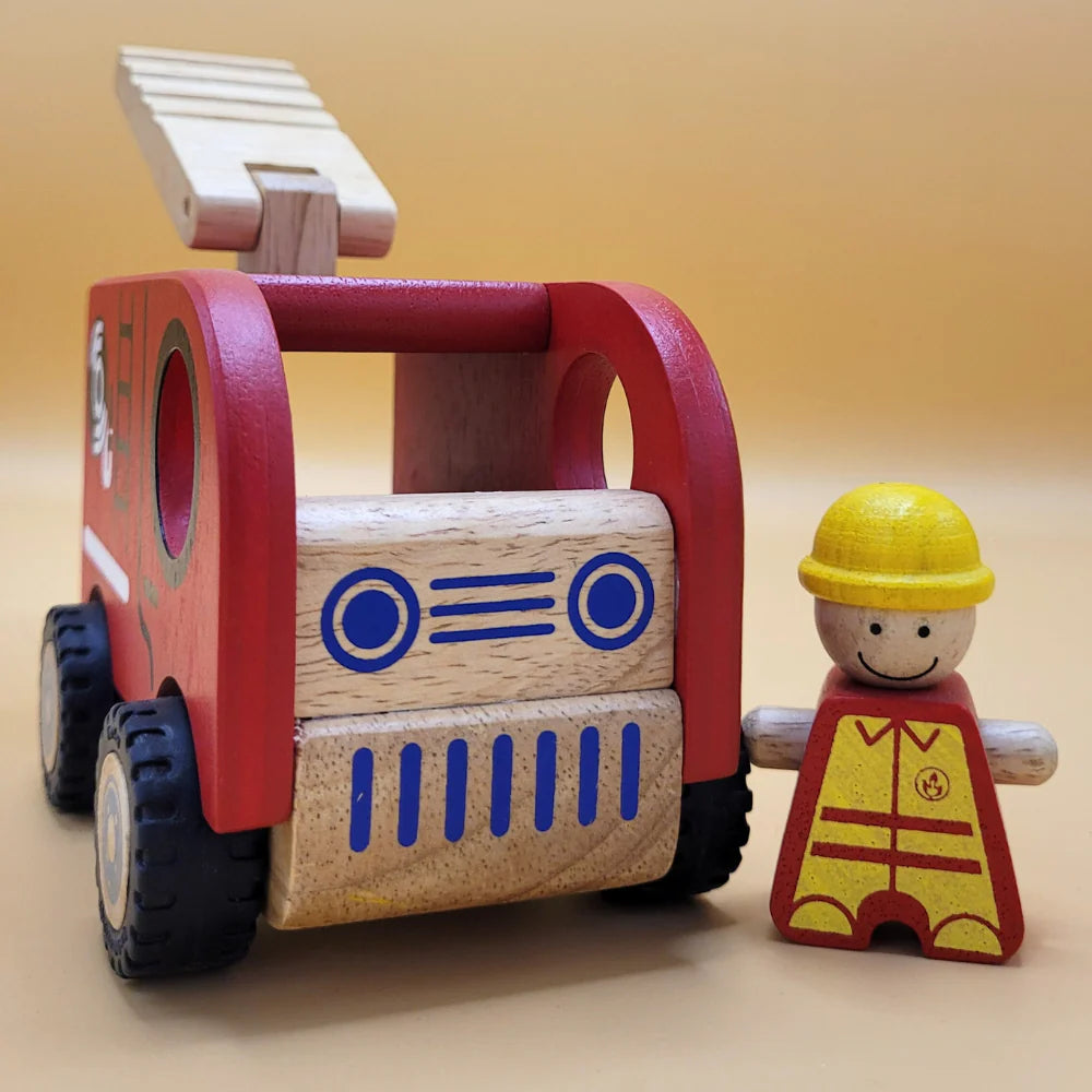 Wooden Fire Engine for kids