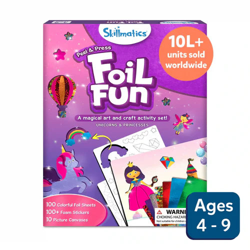 SKILLMATICS Foil Fun: Unicorns & Princesses | No Mess Art Kit (ages 4-9)