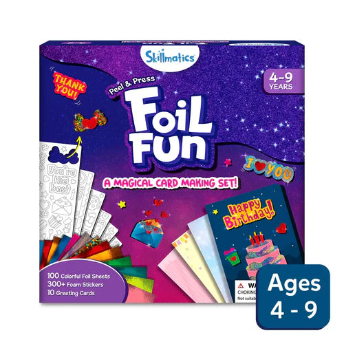SKILLMATICS Foil Fun: Card Making Set | No Mess Art Kit (ages 4-9)