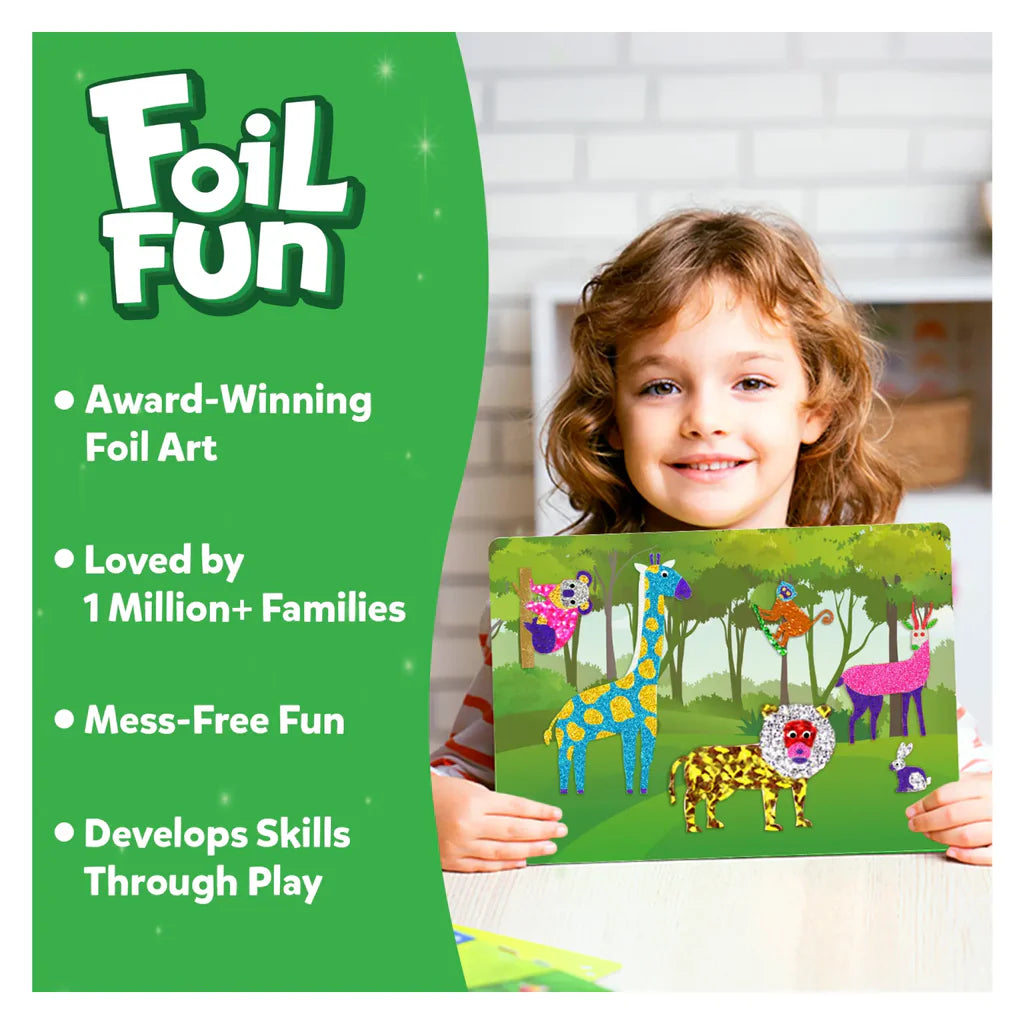 SKILLMATICS Foil Fun: World Of Animals | No Mess Art Kit (ages 4-9)