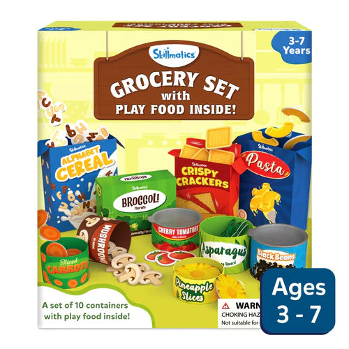 SKILLMATICS Grocery Set | Play Food for Realistic Pretend Play (ages 3-7)