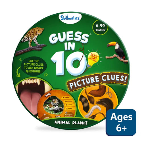 SKILLMATICS Guess in 10: Picture Clues Animal Planet | Trivia card game (ages 6+)