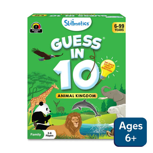 SKILLMATICS Guess in 10: Animal Kingdom | Trivia card game (ages 6+)
