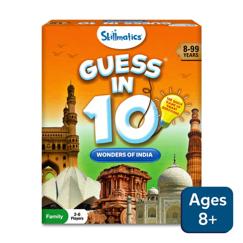 SKILLMATICS Guess in 10: Wonders of India | Trivia card game (ages 8+)