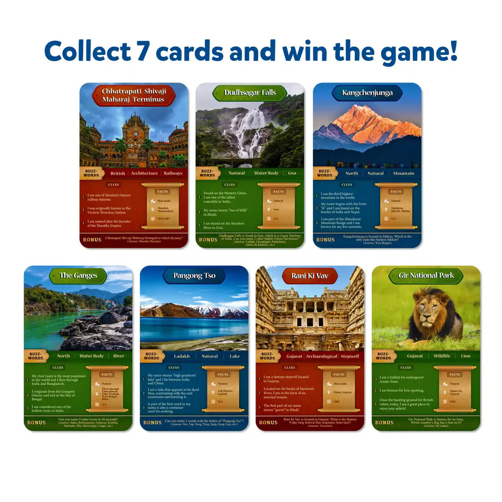 SKILLMATICS Guess in 10: Wonders of India | Trivia card game (ages 8+)