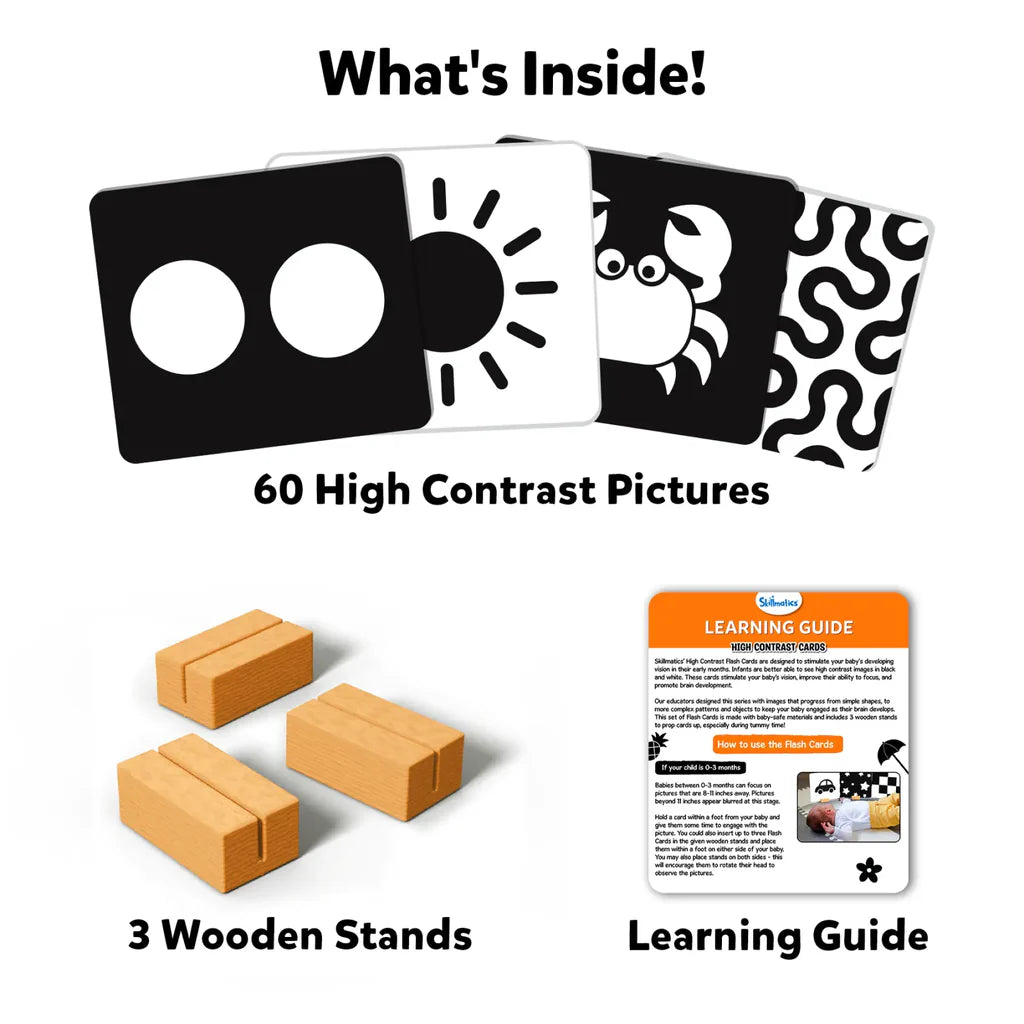 SKILLMATICS High Contrast Flash Cards for Infants (0-12 months)
