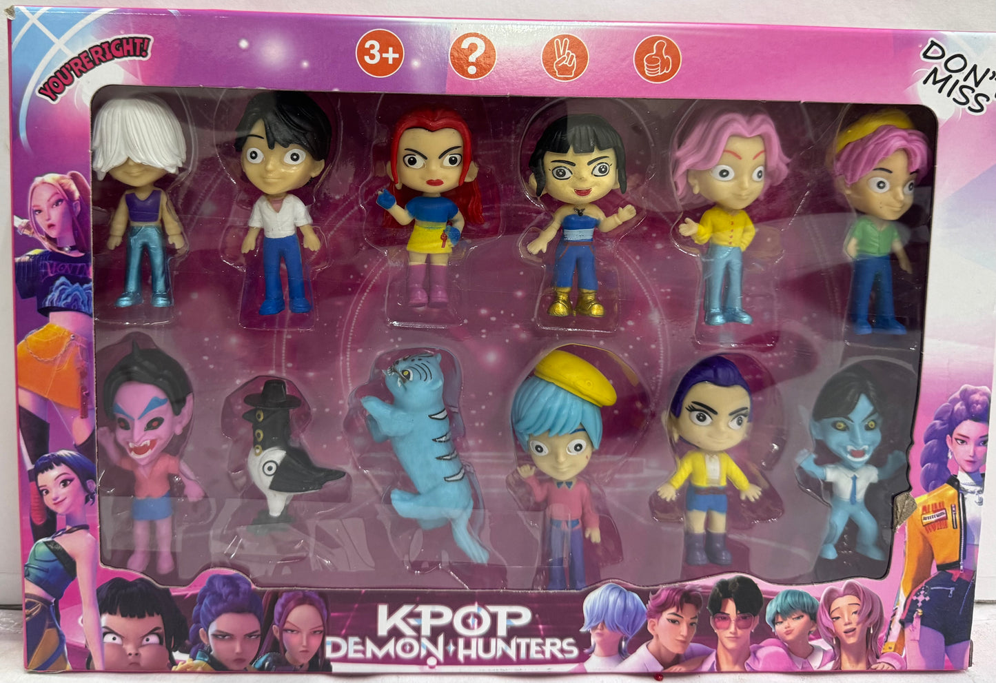 K-Pop Demon Hunters 12-Figure Set – Stylized Anime Characters, Monsters & Collectibles