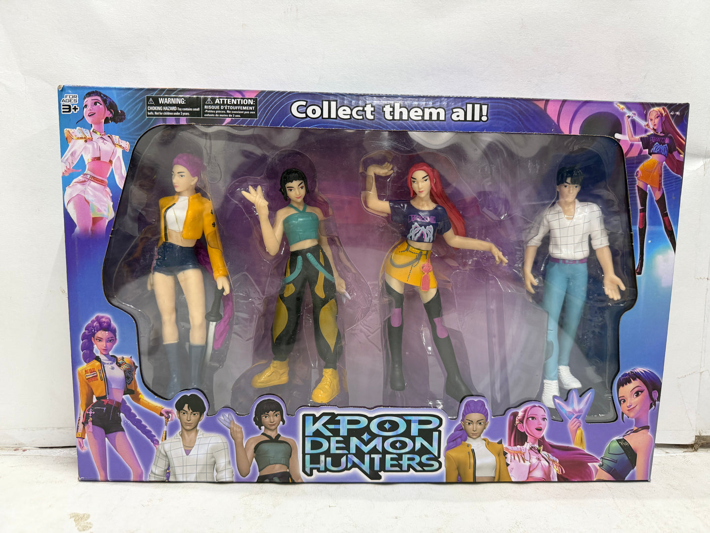 K-Pop Demon Hunters Anime-Style 4-Figure Set (Medium size ) – Fantasy Warrior Characters Collectible Pack