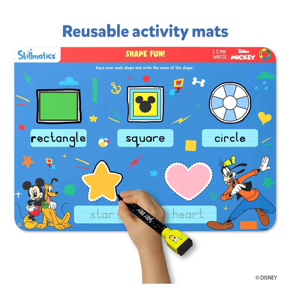 SKILLMATICS I Can Write Disney Junior Mickey Mouse | Reusable Activity Mats (ages 3-6)