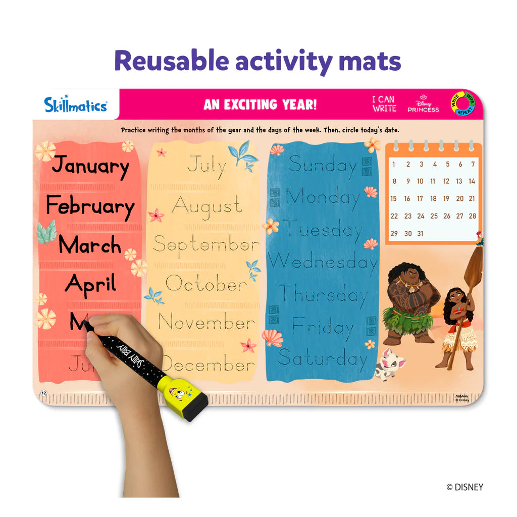 SKILLMATICS I Can Write Disney Princesses | Reusable Activity Mats (ages 3-6)