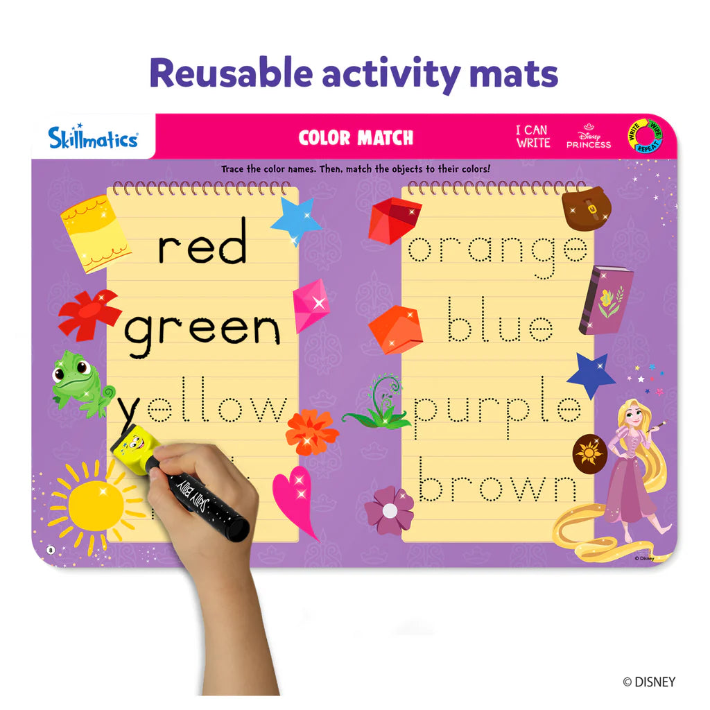 SKILLMATICS I Can Write Disney Princesses | Reusable Activity Mats (ages 3-6)