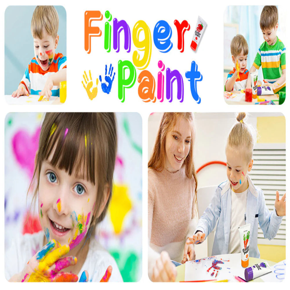 Jar Melo Washable Finger Paint Colors Set