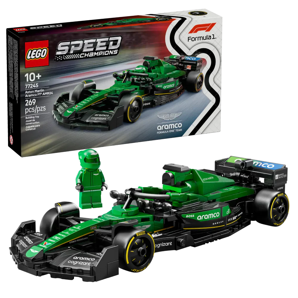 LEGO 77245 Speed Champions Aston Martin Aramco F1 AMR24 Race Car (269 Pieces)