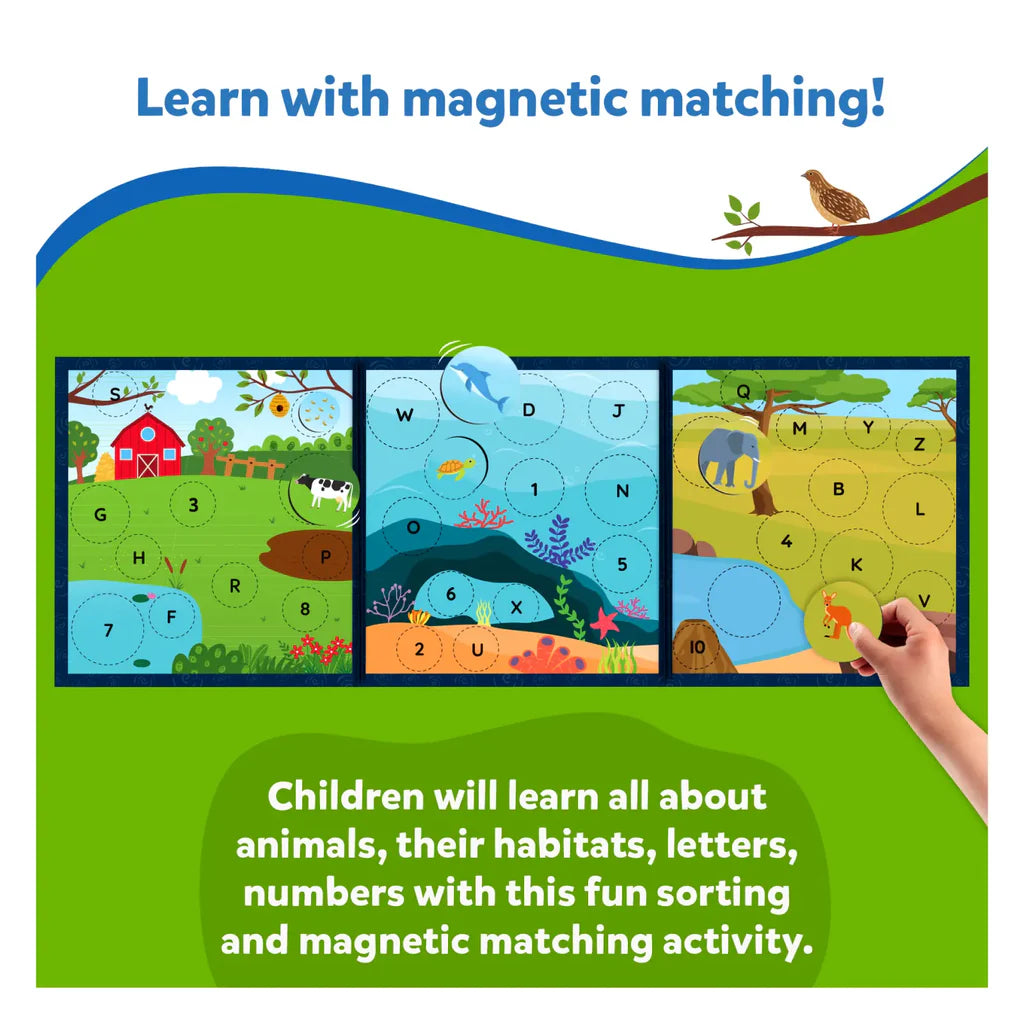 SKILLMATICS Letters, Numbers & Animals | Magnetic Matching Activity (ages 3-6)