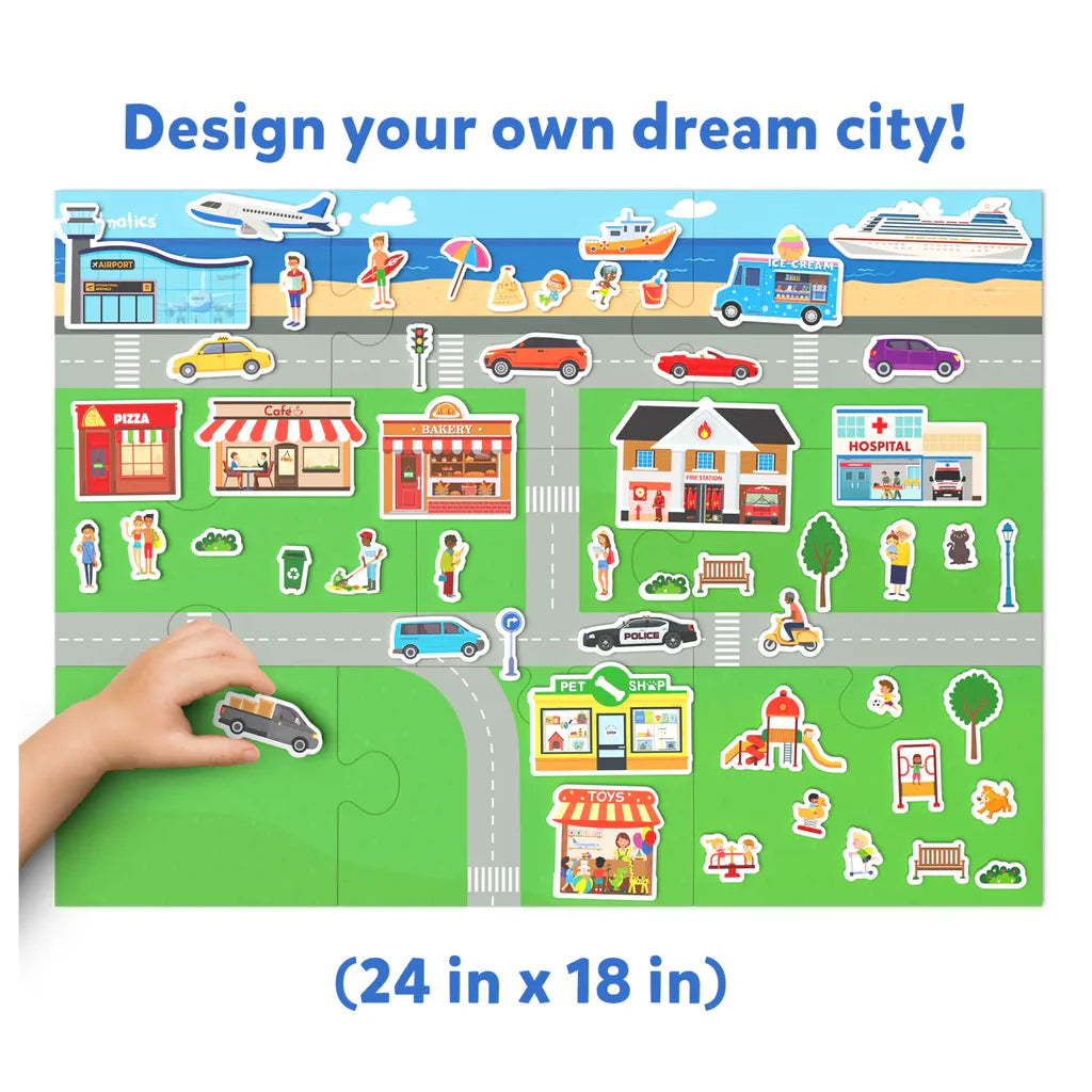 SKILLMATICS Magnetopia - Design Your City | Interactive Pretend Play Set (ages 3-7)