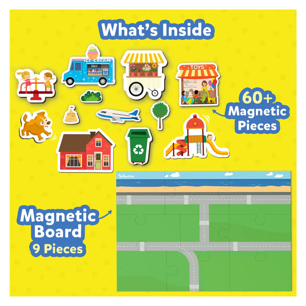SKILLMATICS Magnetopia - Design Your City | Interactive Pretend Play Set (ages 3-7)