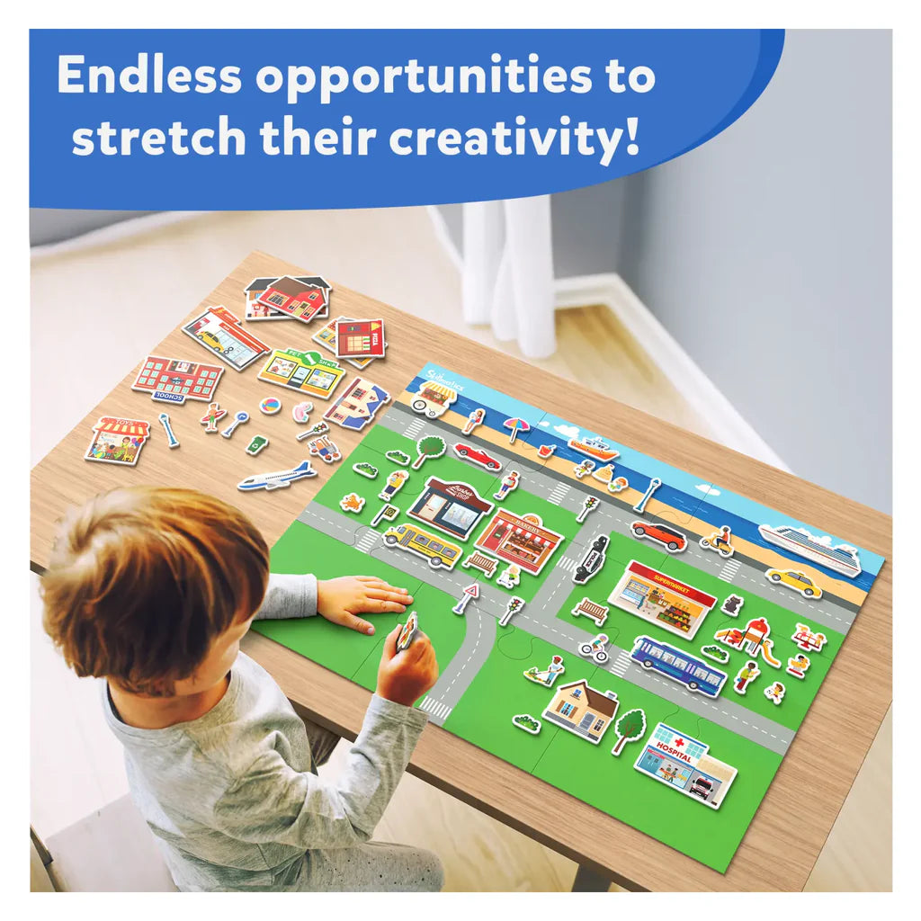 SKILLMATICS Magnetopia - Design Your City | Interactive Pretend Play Set (ages 3-7)