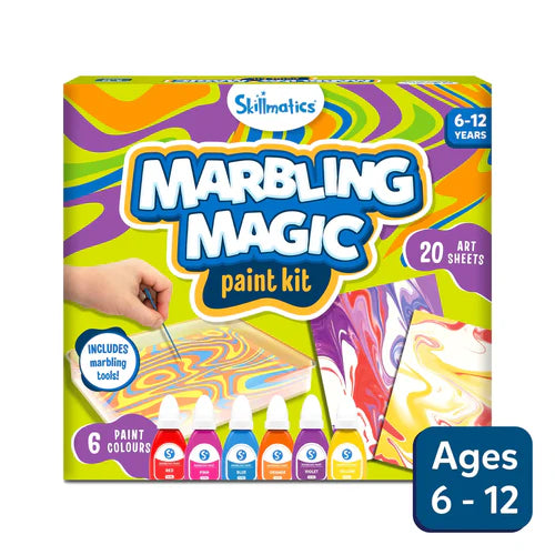 SKILLMATICS Marbling Magic Paint Kit | Water Marbling Kit (ages 6-12)