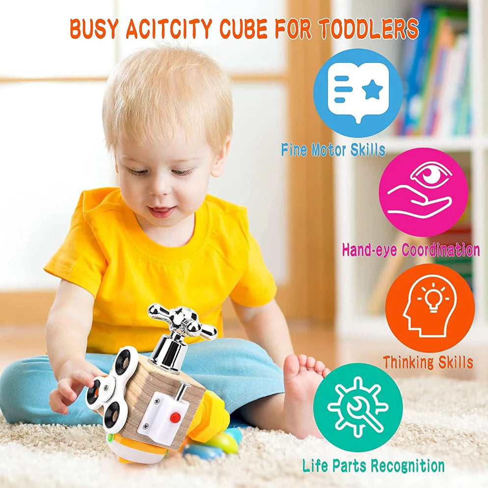 Open Ended 7-in-1 Montessori Busy Cube