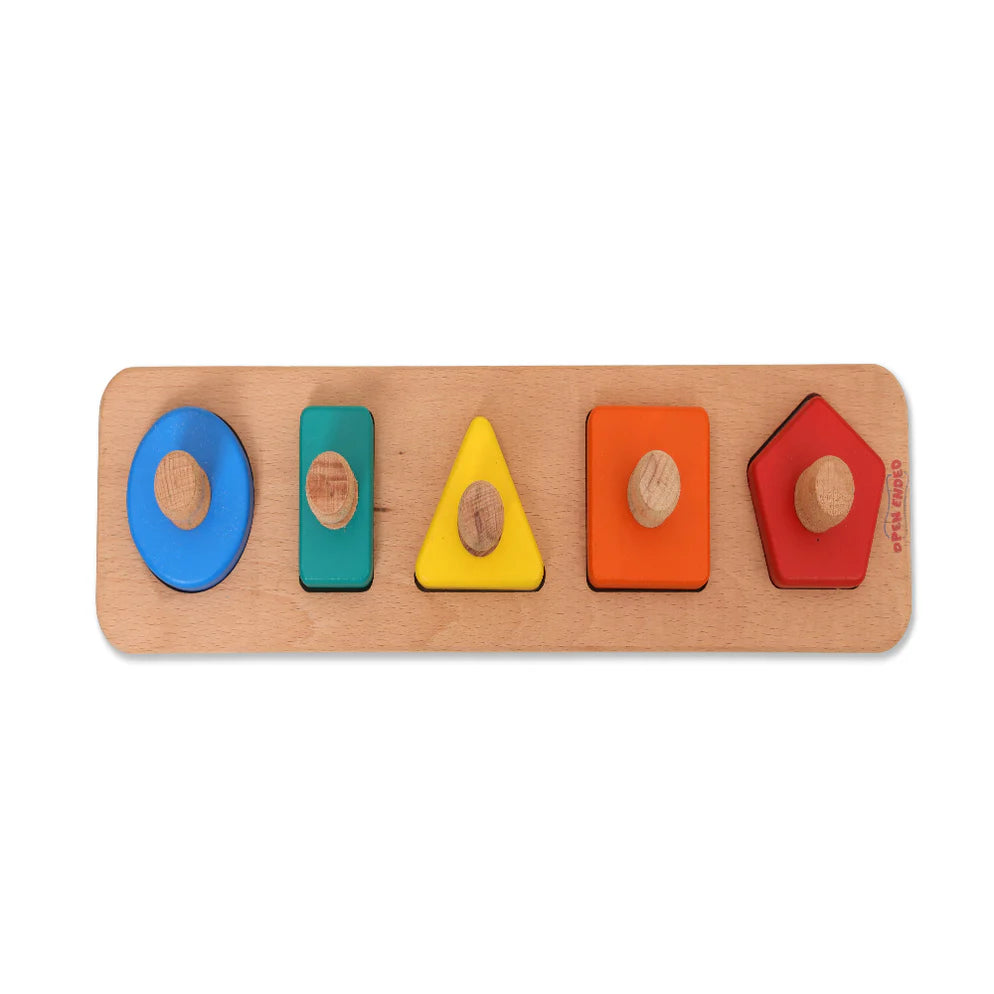 Open Ended Montessori Multi Peg Shape Stacker