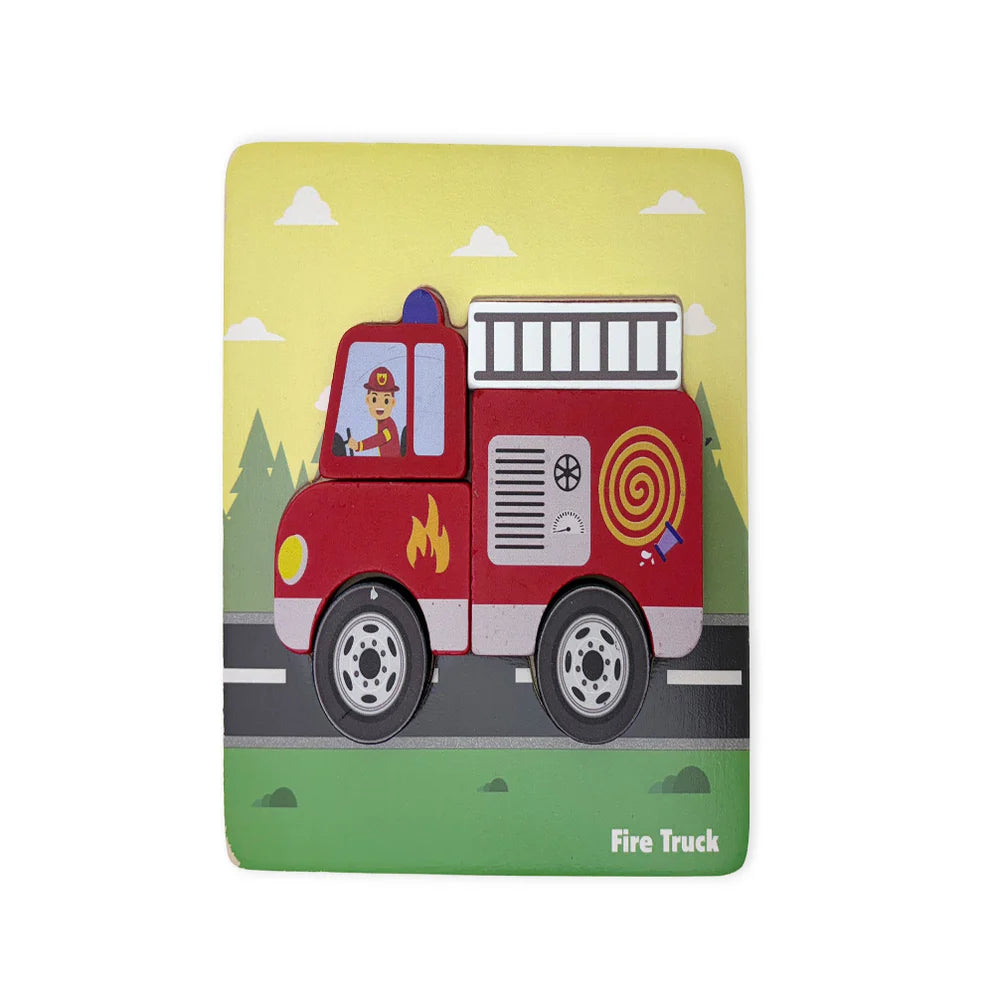 Open Ended Toddler's First 6 In 1 Puzzle -Vehicle