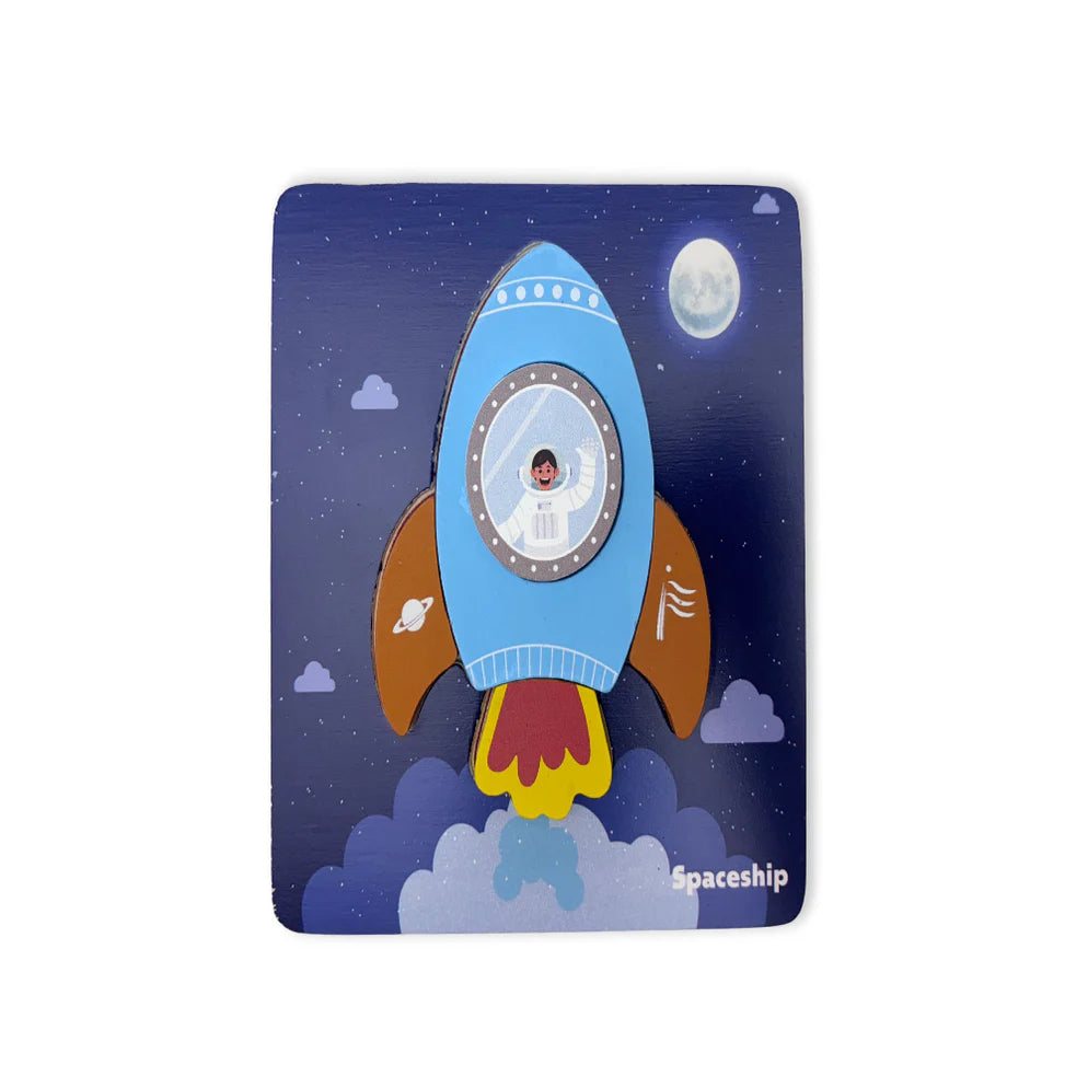 Open Ended Toddler's First 6 In 1 Puzzle -Vehicle