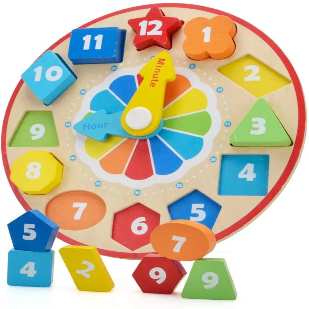 Open Ended Wooden Clock Learning Kit