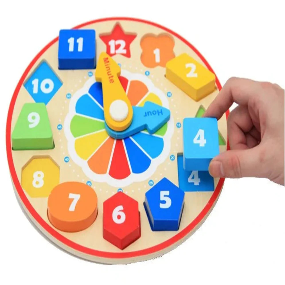 Open Ended Wooden Clock Learning Kit