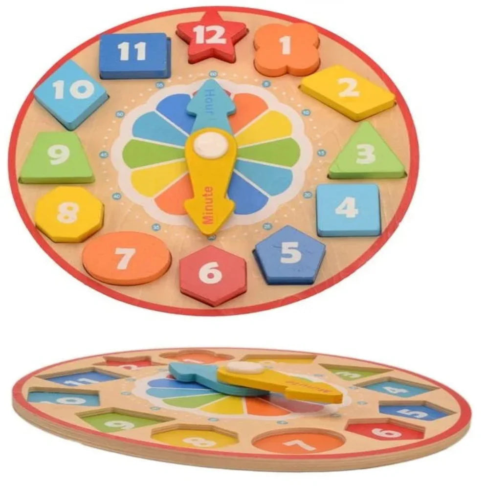 Open Ended Wooden Clock Learning Kit