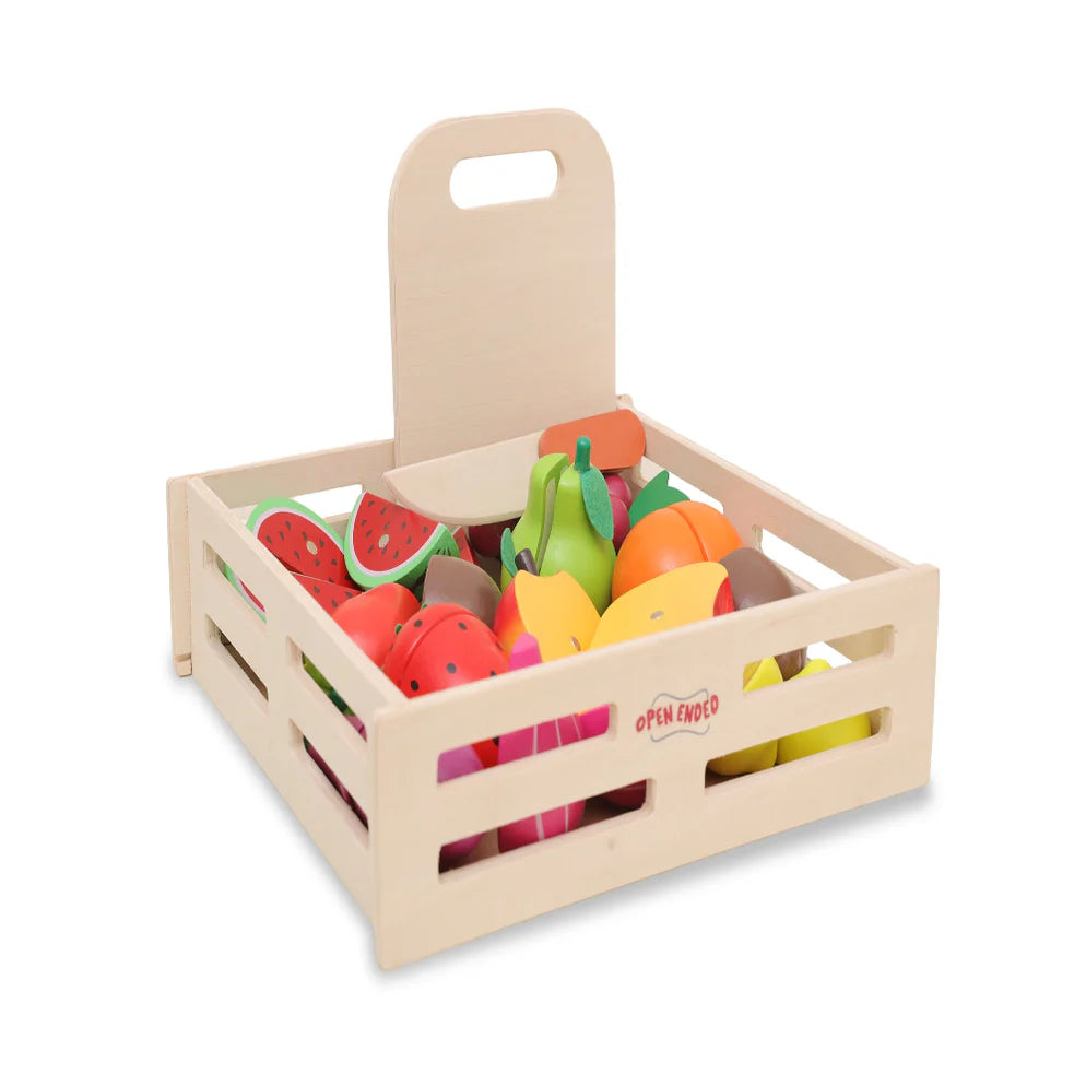 Open Ended Wooden Cutting Set - Fruits & Veggies
