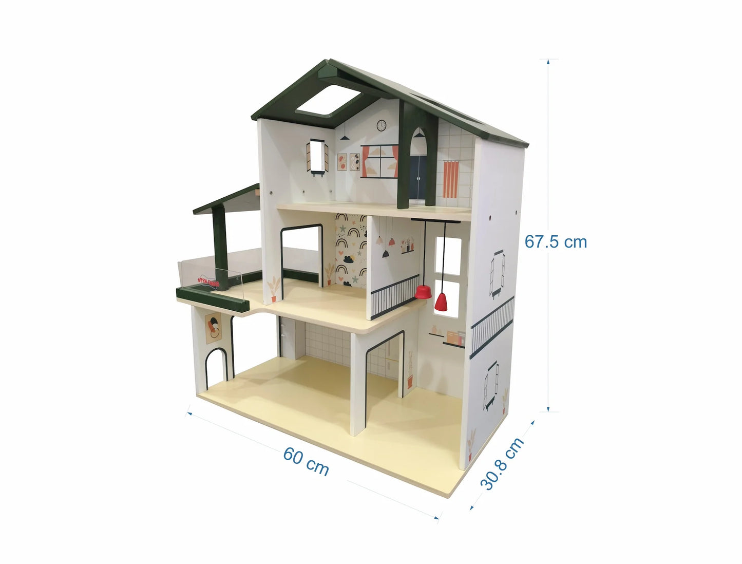 Open Ended Wooden Dollhouse