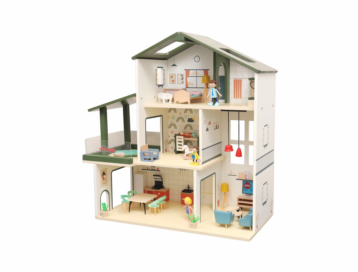 Open Ended Wooden Dollhouse