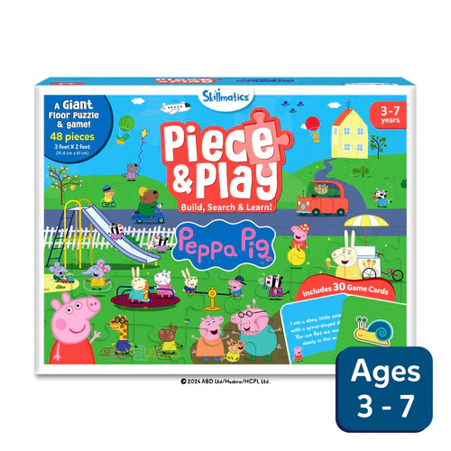 SKILLMATICS Piece & Play: Peppa Pig | Floor Puzzle & Game (ages 3-7)