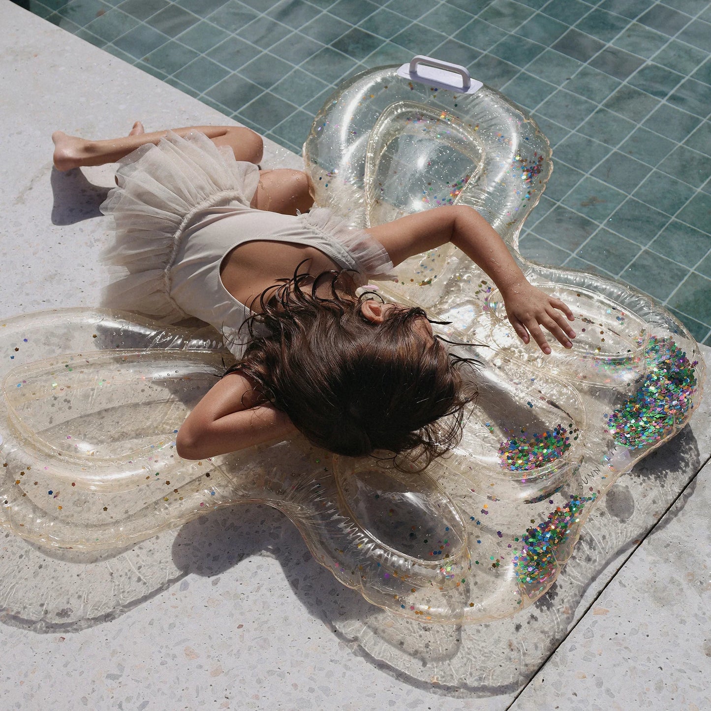 Pool Float Lie On K Cotton Candy Glitter