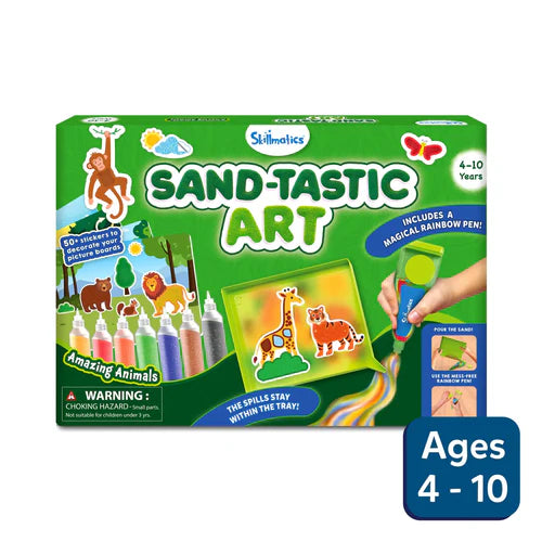 SKILLMATICS Sand-Tastic Art: Amazing Animals | Controlled-Mess Sand Art (ages 4-10)