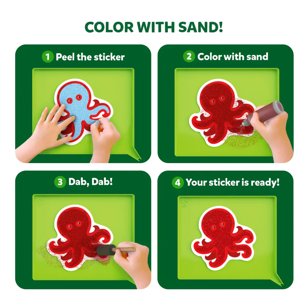 SKILLMATICS Sand-Tastic Art: Amazing Animals | Controlled-Mess Sand Art (ages 4-10)
