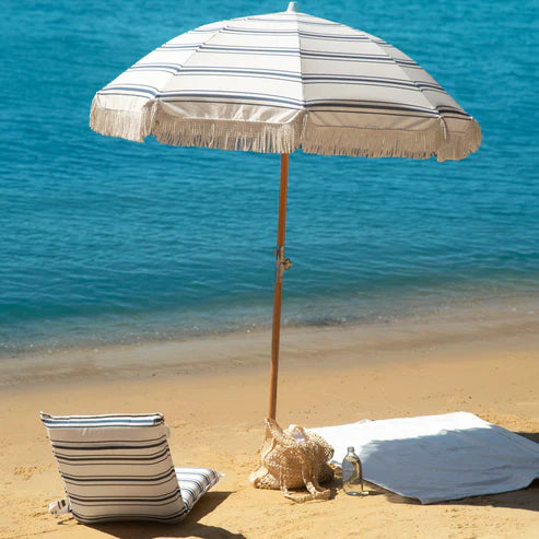 Beach Umbrella Summer Stripe Strawberry Sorbet