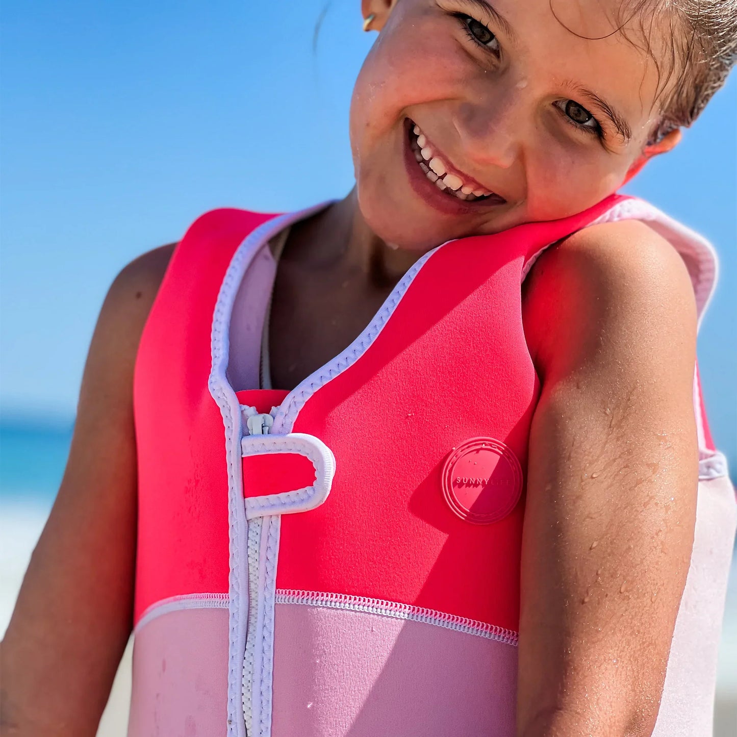 Swim Vest 3-6 Mermaid Neon