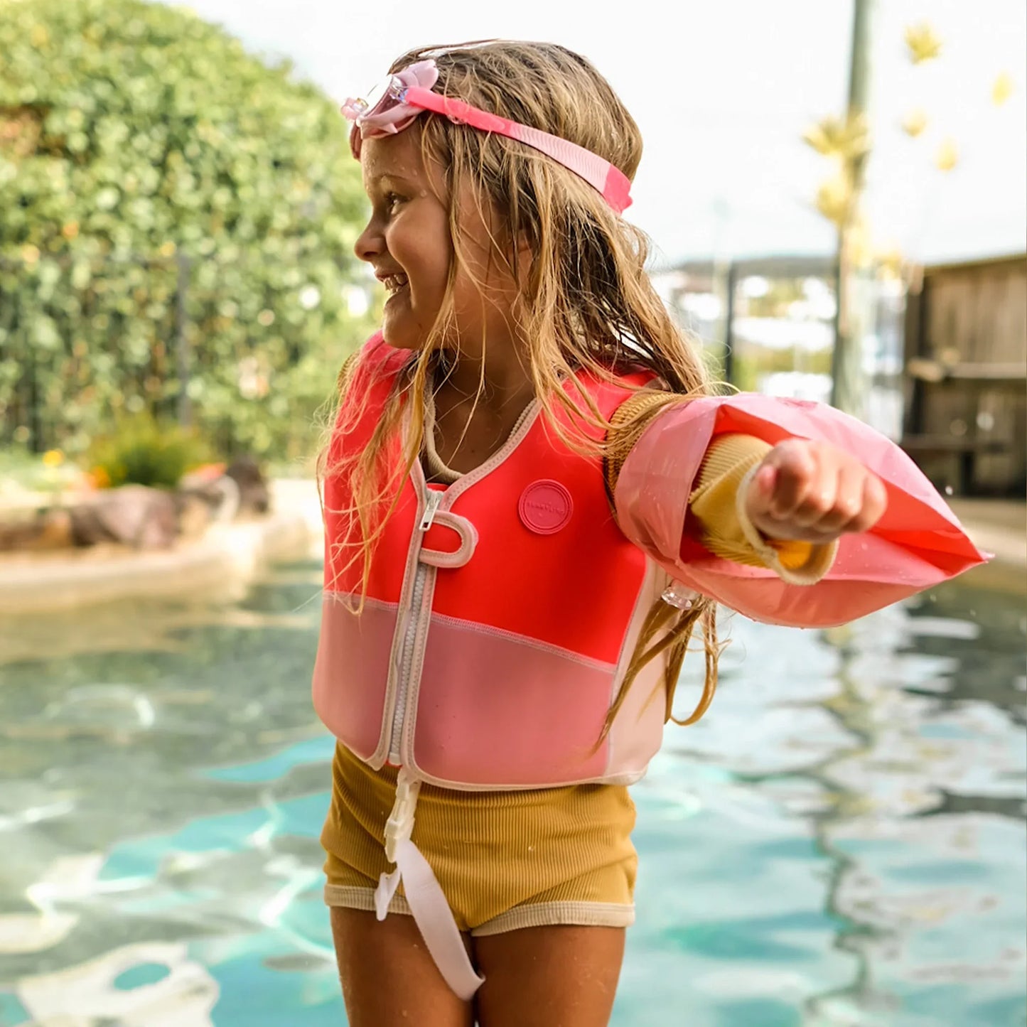 Swim Vest 2-3 Mermaid Neon