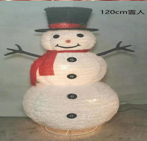 White Snowman with lights - 4 feet