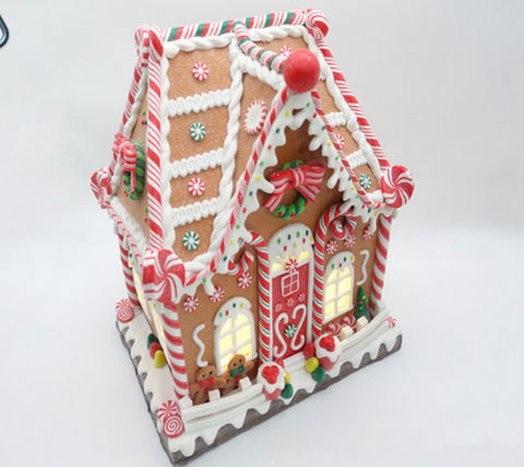 GINGERBREAD HOUSE (11.75*8.75*13.5)INCH with light